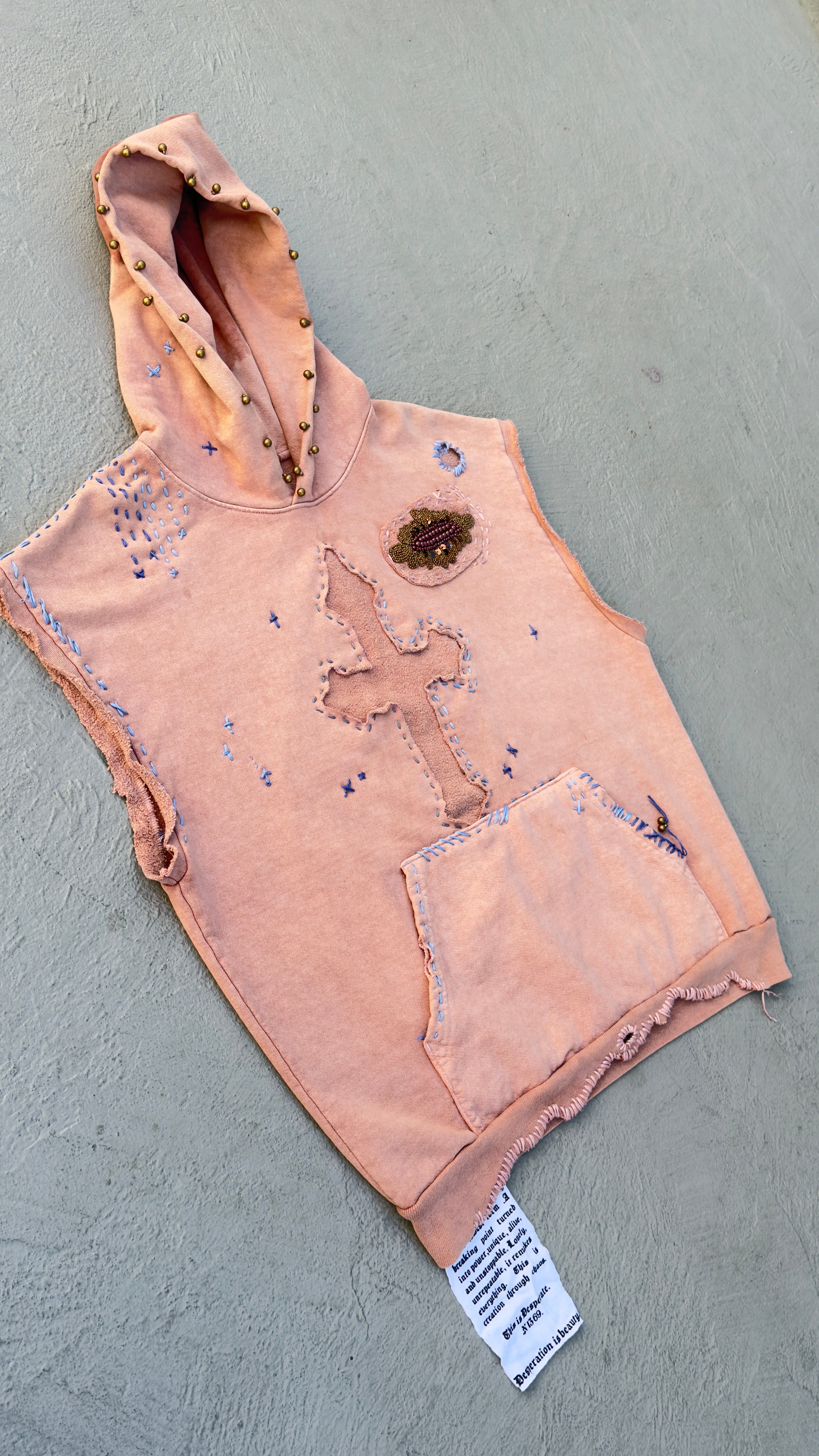 Psychic Cross Sleeveless Hood