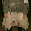 Deconstructed Multi-Layered Distressed Skirt