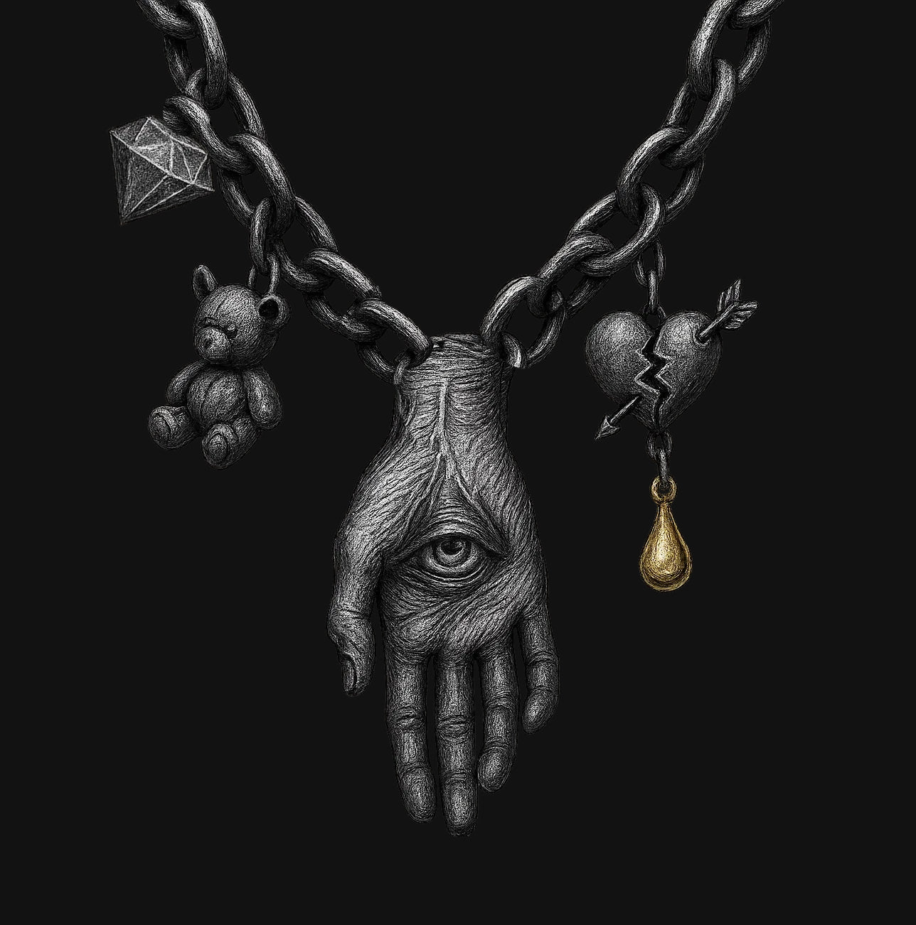 Brutalist Silver Necklace LIMITED